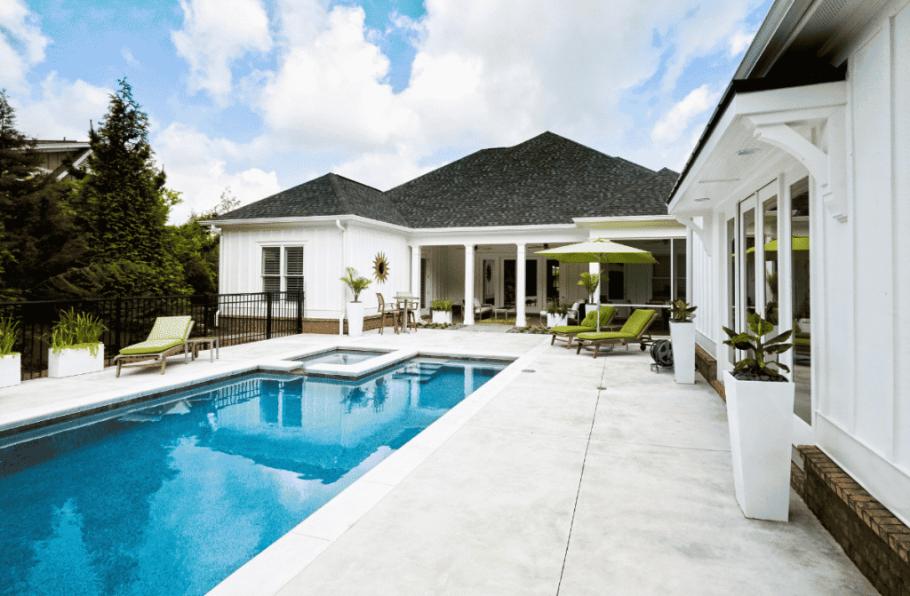 Pool house construction